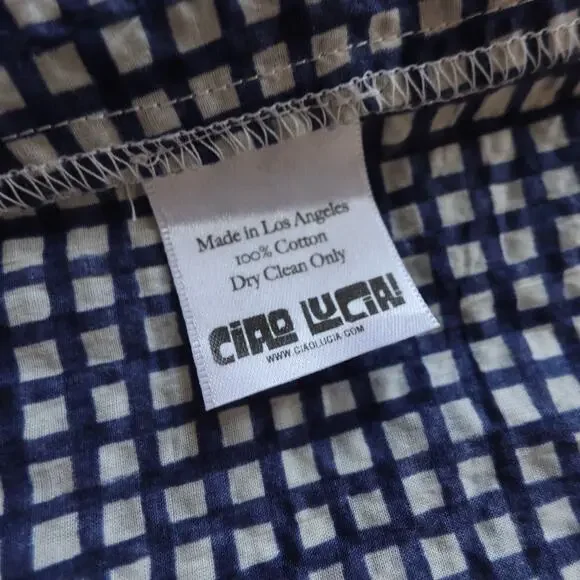 CIAO LUCIA Fiorella Gingham Check Midi Dress Size XXS - Picture 13 of 16